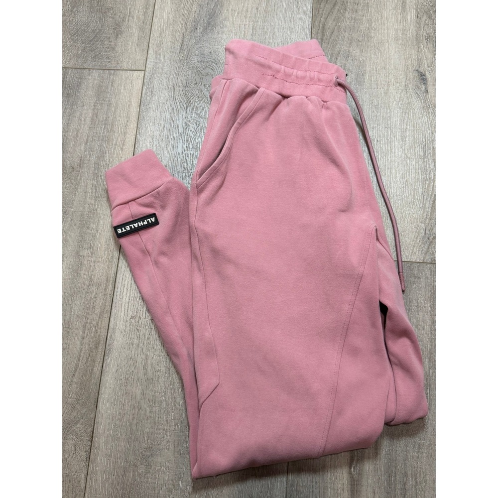 Alphalete Womens Medium Pink Tapered Joggers Sweatpants